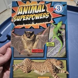 Scholastic Animal Superpowers Book with Blue and Yellow Cover